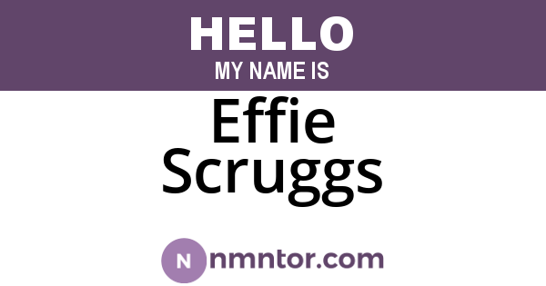 Effie Scruggs