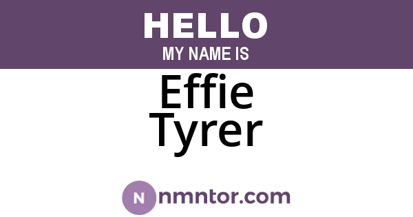 Effie Tyrer