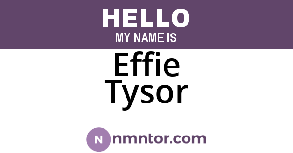 Effie Tysor