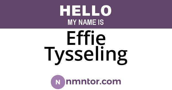 Effie Tysseling