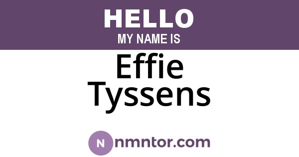 Effie Tyssens