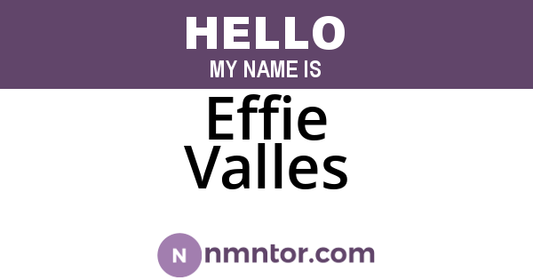 Effie Valles