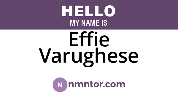 Effie Varughese