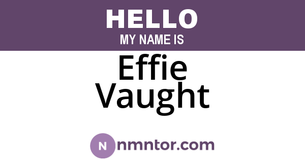 Effie Vaught