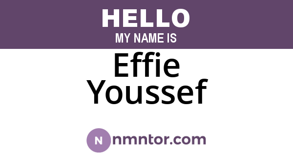 Effie Youssef