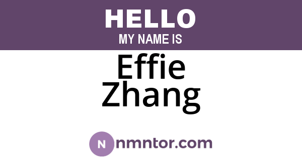 Effie Zhang