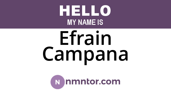 Efrain Campana
