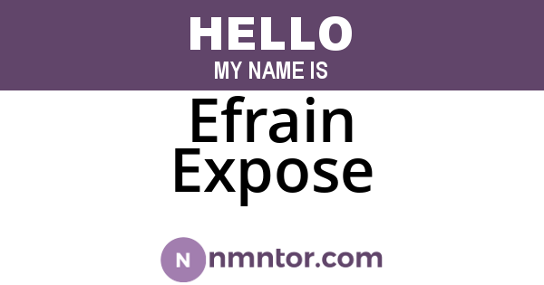 Efrain Expose
