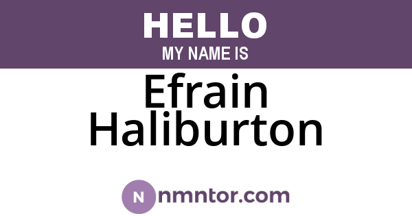 Efrain Haliburton