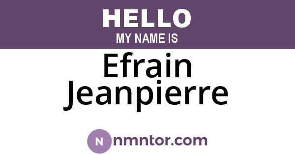 Efrain Jeanpierre