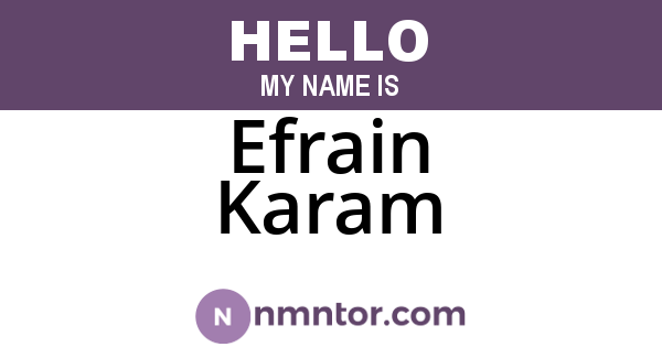 Efrain Karam
