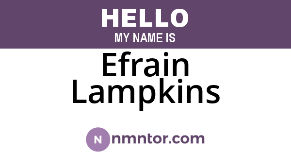 Efrain Lampkins