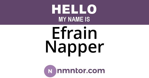 Efrain Napper