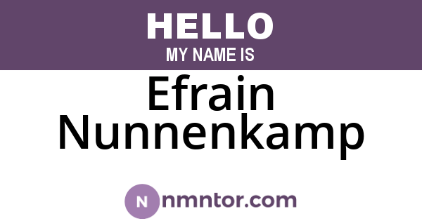 Efrain Nunnenkamp