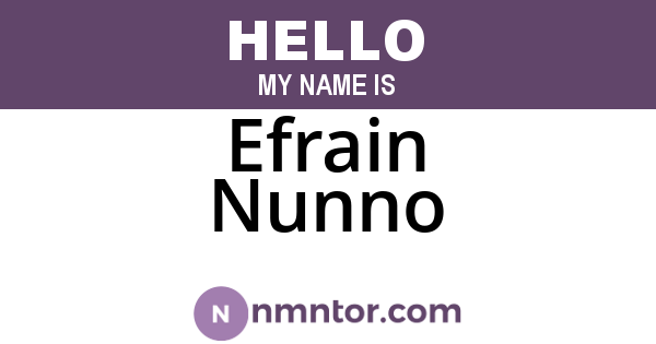 Efrain Nunno
