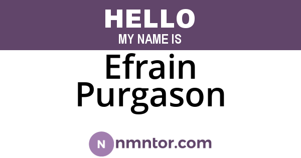 Efrain Purgason