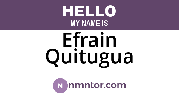 Efrain Quitugua