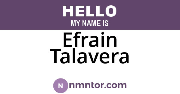 Efrain Talavera