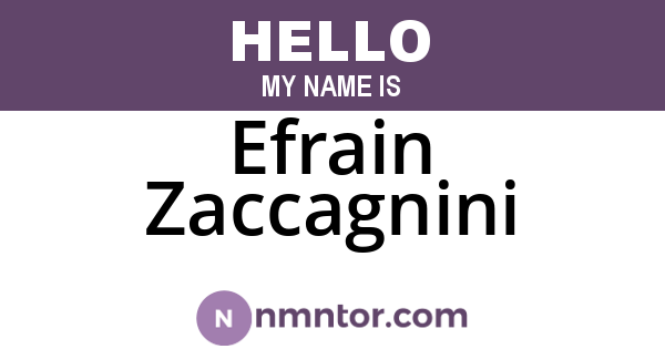 Efrain Zaccagnini