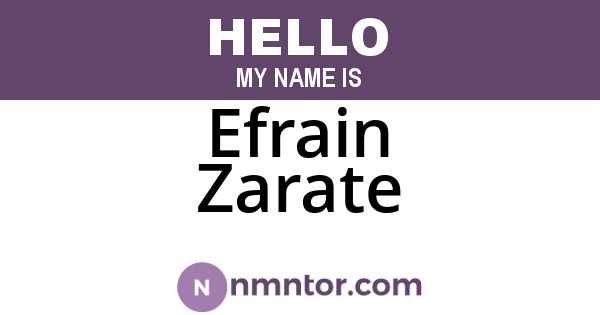 Efrain Zarate