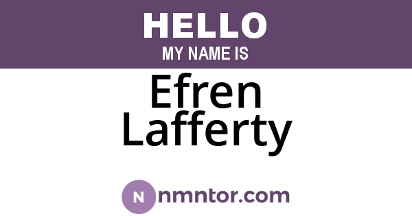 Efren Lafferty