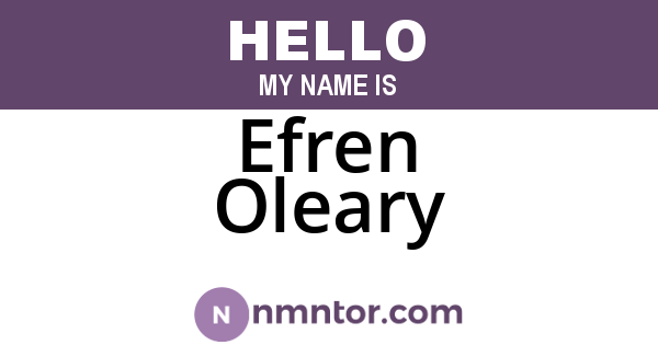 Efren Oleary