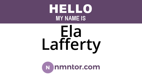 Ela Lafferty