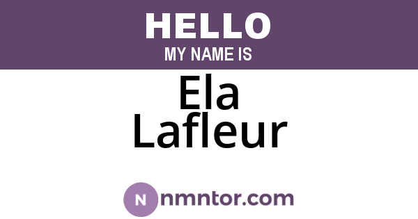 Ela Lafleur