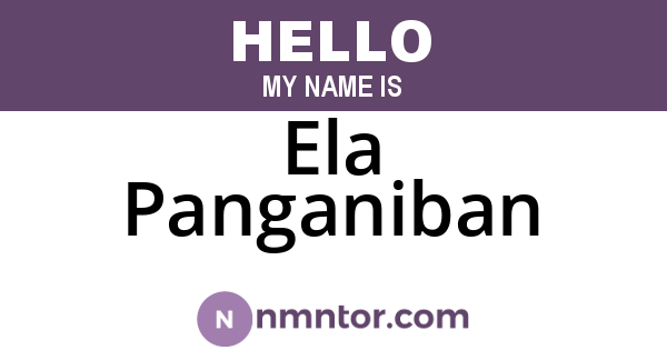Ela Panganiban