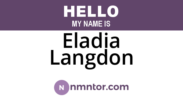 Eladia Langdon