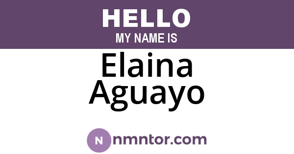 Elaina Aguayo