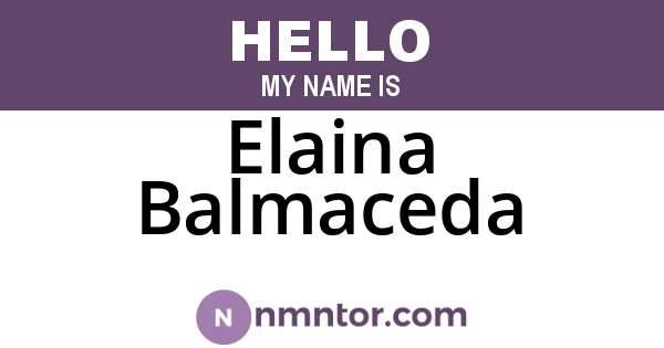 Elaina Balmaceda