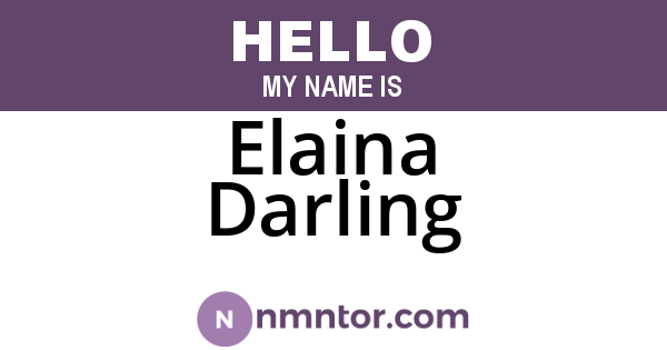 Elaina Darling