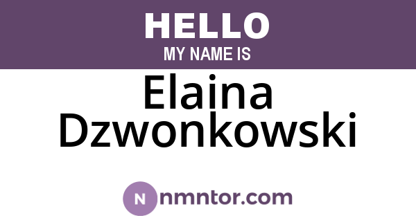 Elaina Dzwonkowski