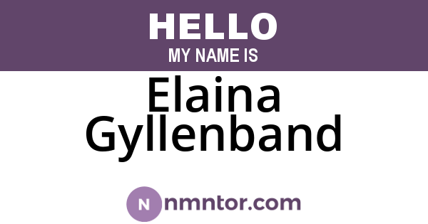 Elaina Gyllenband