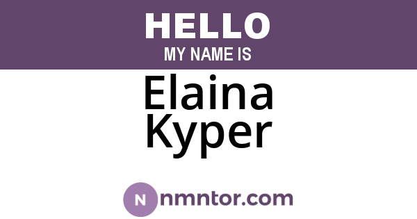 Elaina Kyper