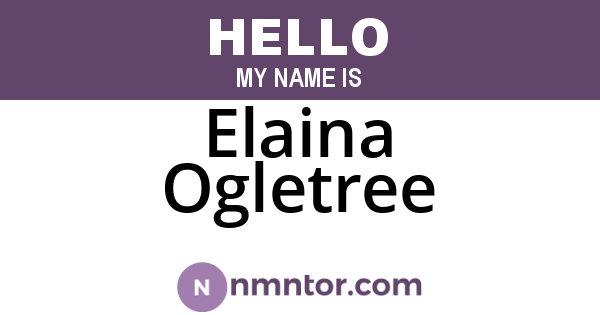 Elaina Ogletree