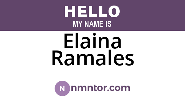 Elaina Ramales