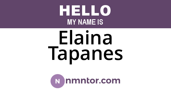 Elaina Tapanes