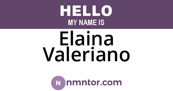 Elaina Valeriano