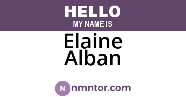 Elaine Alban