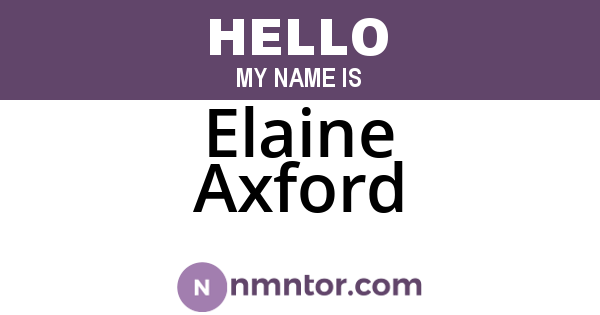 Elaine Axford