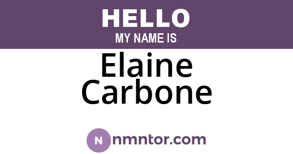 Elaine Carbone