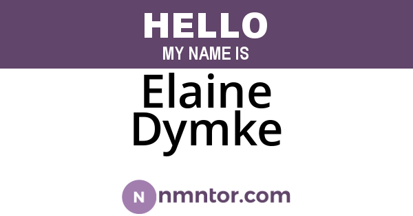 Elaine Dymke