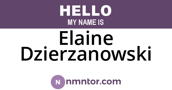 Elaine Dzierzanowski