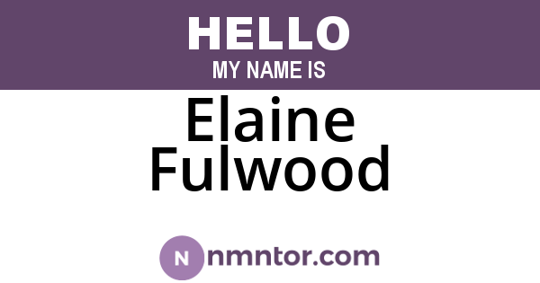 Elaine Fulwood