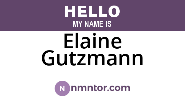 Elaine Gutzmann