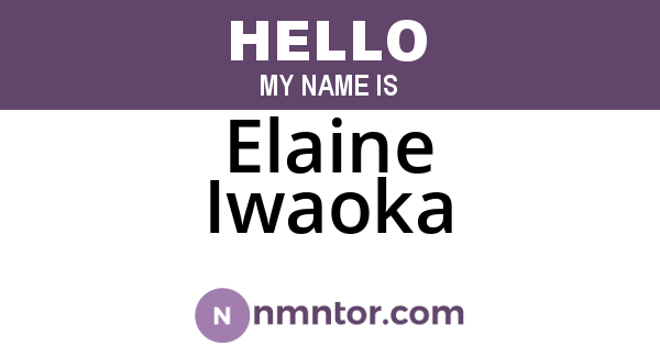 Elaine Iwaoka