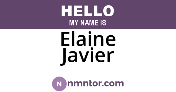 Elaine Javier