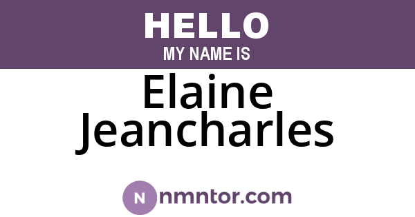 Elaine Jeancharles
